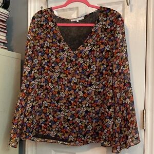 Violet & Claire Multicolor Floral Blouse Size L